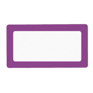 Dark plum purple border blank label