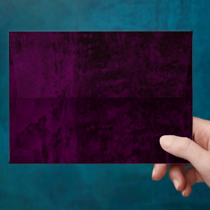 Dark Plum Purple Marble Texture Envelope