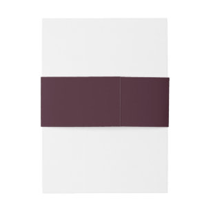 Dark Plum Velvet Invitation Belly Band