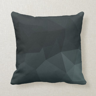 Dark Polygonal Pattern Throw Pillow