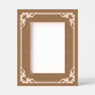 Dark Prairie Rose Etched Wood Frame Engraved Frames