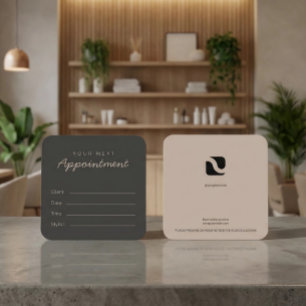 Dark Premium modern chic Salon Appointment Card