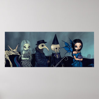 Dark Procession ART PRINT gothic funeral fantasy