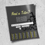 Dark Professional Search Bar Math Tutor Flyers