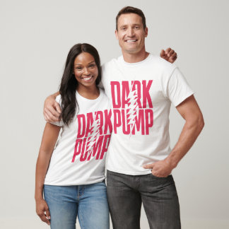 Dark Pump Glitch Tee – Modern Neon Typography Shir