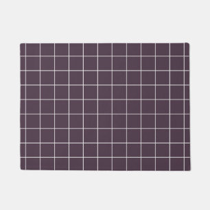 Dark purple aesthetic background grid pattern doormat