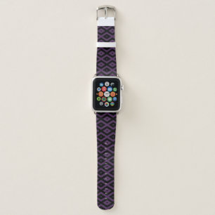 Dark purple and black diamond pattern apple watch band