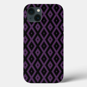 Dark purple and black diamond pattern Case-Mate iP iPhone 13 Case