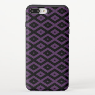 Dark purple and black diamond pattern iPhone 8/7 plus slider case