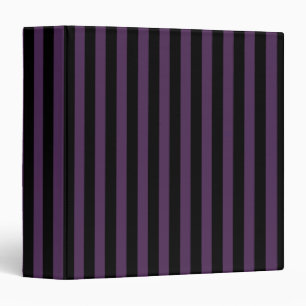 Dark purple and black stripes 3 ring binder