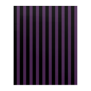 Dark purple and black stripes acrylic print