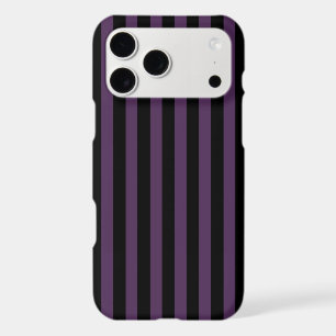 Dark purple and black stripes iPhone 17 pro max case