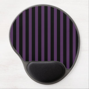 Dark purple and black stripes gel mouse pad
