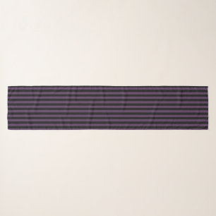 Dark purple and black stripes scarf