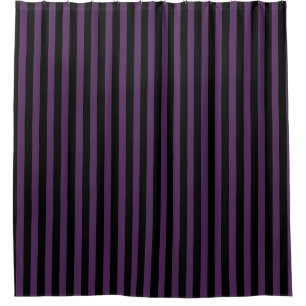 Dark purple and black stripes shower curtain