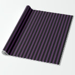 Dark purple and black stripes wrapping paper