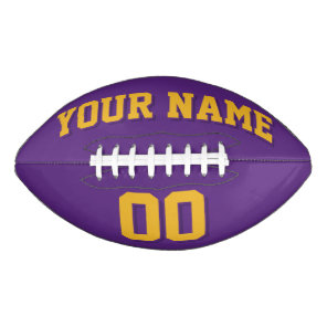DARK PURPLE AND GOLD Custom Football