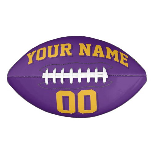 DARK PURPLE AND GOLD Custom Football