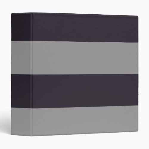 Dark Purple and Gray Simple Extra Wide Stripes 3 Ring Binder