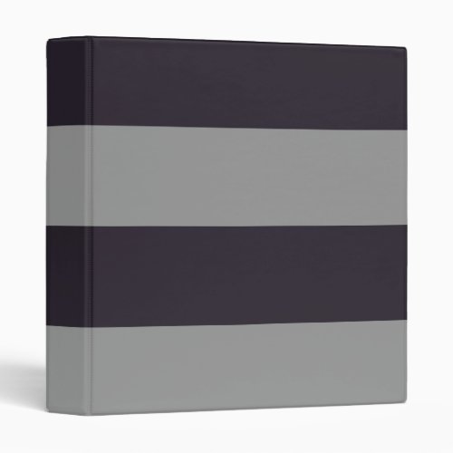 Dark Purple and Grey Simple Extra Wide Stripes 3 Ring Binder