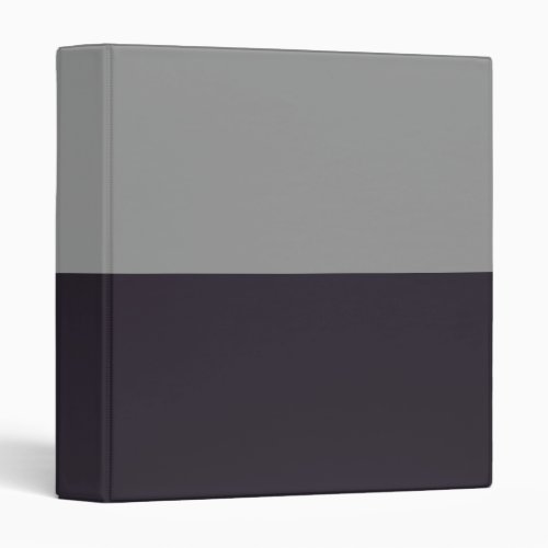 Dark Purple and Grey Simple Extra Wide Stripes 3 Ring Binder