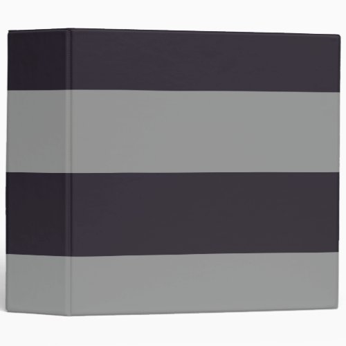 Dark Purple and Grey Simple Extra Wide Stripes 3 Ring Binder