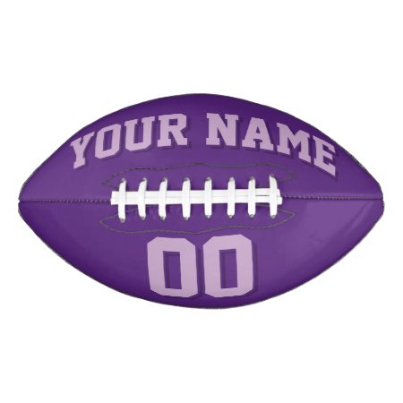 Dark Purple And Light Purple Custom Football