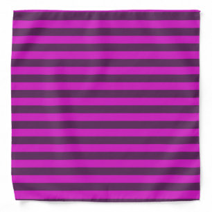 Dark Purple and Magenta Stripes Bandana