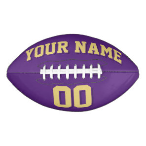 DARK PURPLE AND OLD GOLD Custom Football