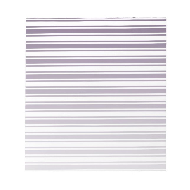 Dark purple and white candy stripes notepad (Front)
