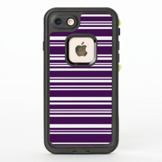 Dark Purple and White Mixed Stripes