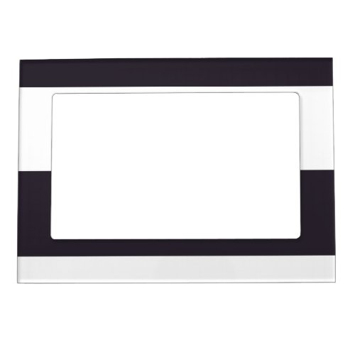 Dark Purple and White Simple Extra Wide Stripes Magnetic Frame