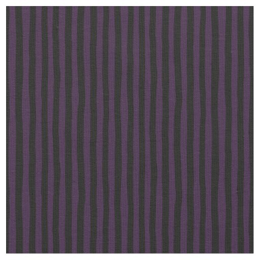 Dark Purple & Black Wonky Stripes Fabric