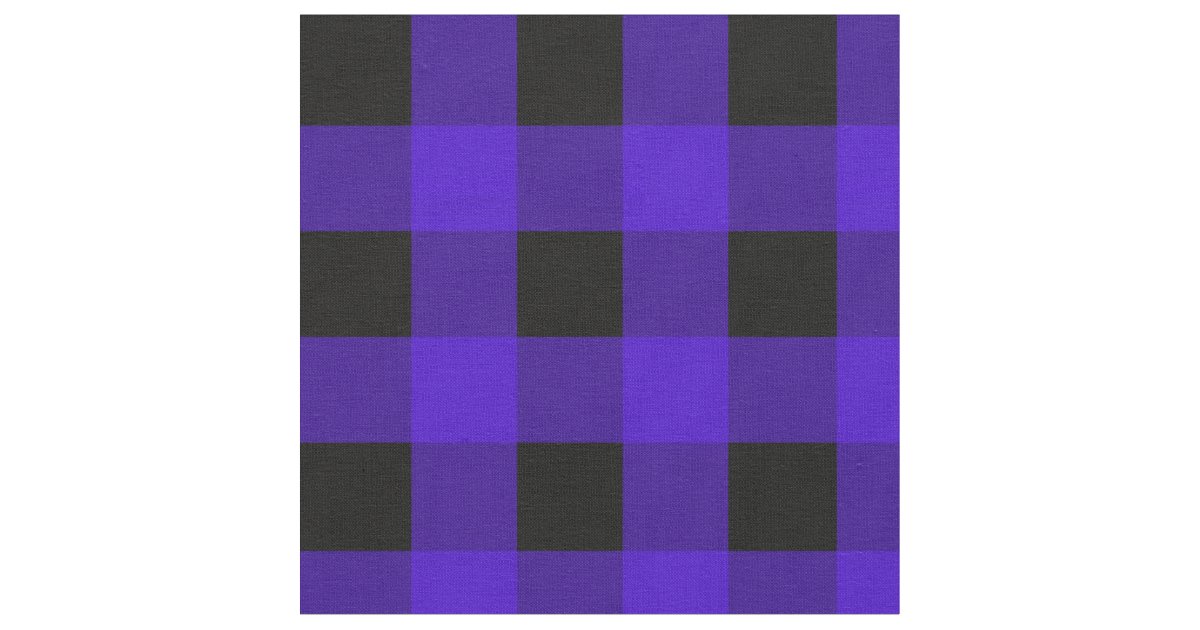 Dark Purple Buffalo Plaid Fabric Zazzle