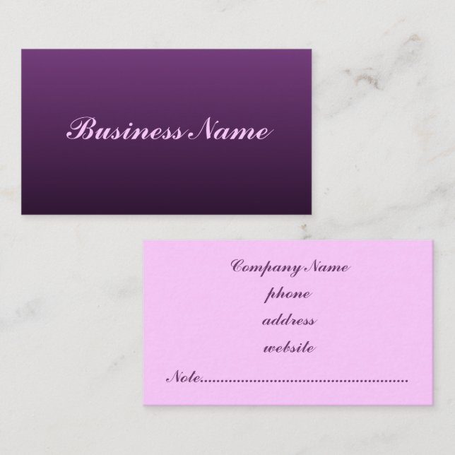Dark Purple Business Card (Front/Back)
