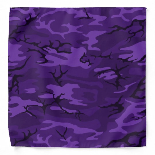 Dark Purple Camo Bandana