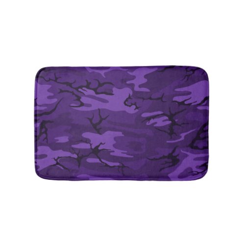 Dark Purple Camo Bath Mat