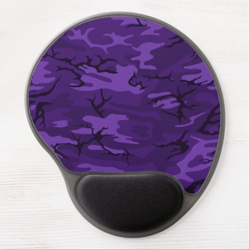 Dark Purple Camo Gel Mouse Pad