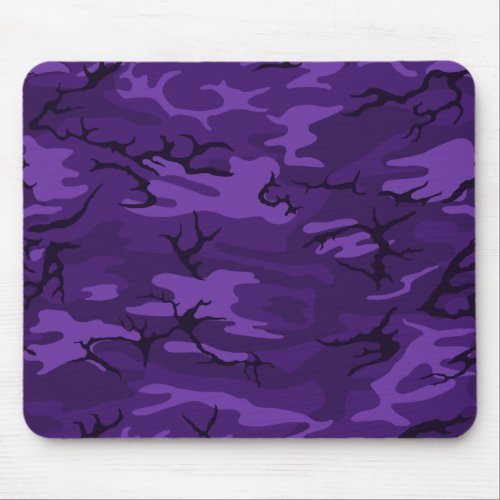 Dark Purple Camo Mouse Pad