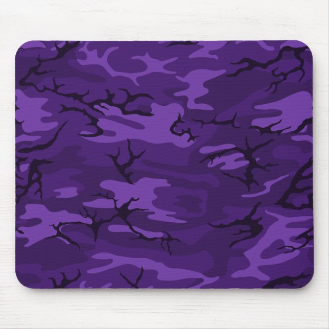 Dark Purple Camo Mouse Pad (Front)