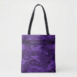 Dark Purple Camo Tote w/ Custom Text Bag