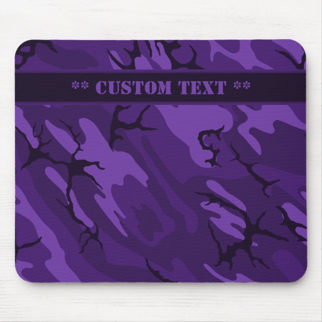 Dark Purple Camo w/ Custom Title Mouse Pad (Front)