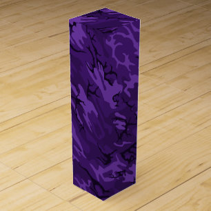 Dark Purple Camo Wine Gift Box