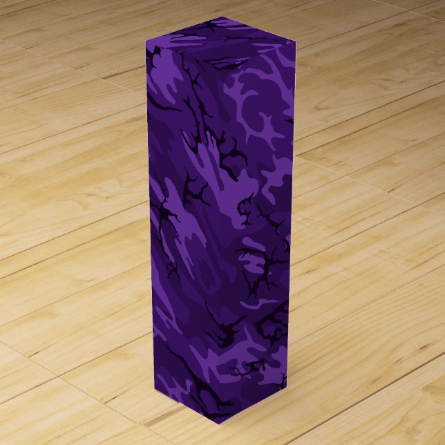 Dark Purple Camo Wine Gift Box (Front)