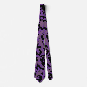 Dark Purple Camouflage in Dusty Rose and Black Neck Tie