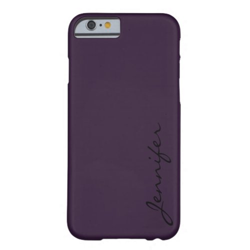 Dark purple color background barely there iPhone 6 case