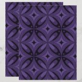 Dark Purple Colored Retro Pattern (Front/Back)