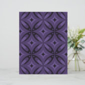 Dark Purple Colored Retro Pattern (Standing Front)