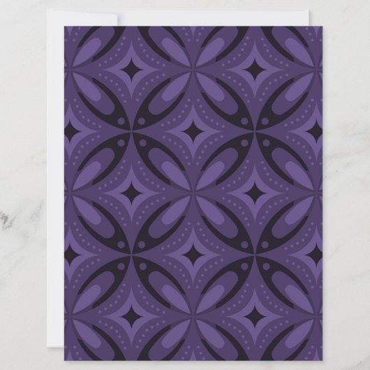 Dark Purple Colored Retro Pattern (Front)