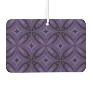 Dark Purple Colored Retro Pattern Air Freshener
